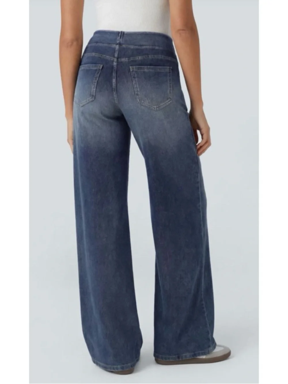 HALARA Jeans Women’s S Blue Flex Denim Wide-Leg High-Rise NEW WITH TAGS! - Picture 3 of 10
